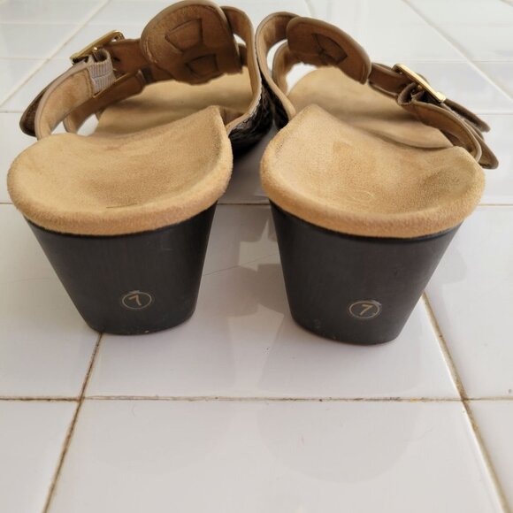 Vionic 7 Snakeskin Print Wedge Sandals RADIA‎ Open Toe Summer Cruise Vacation - Picture 4 of 8